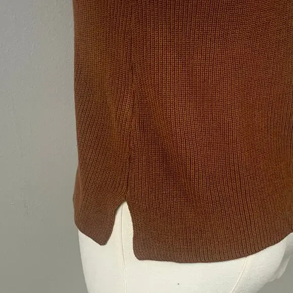 Forever 21 Brown Ribbed Knit V Neck Front & Back Tank Size Small - Picture 4 of 8